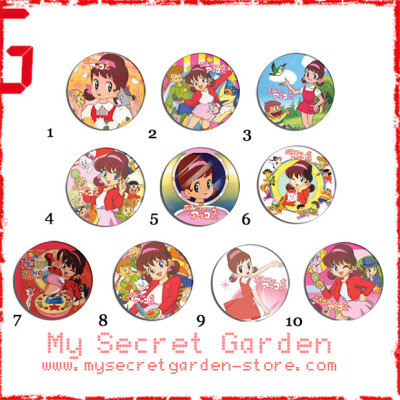 Himitsu No Akko-Chan ( Secret Of ) ひみつのアッコちゃん Anime Pinback Button Badge Set ( or Hair Ties / 4.4 cm Badge / Magnet / Keychain Set )